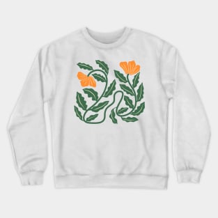 California Poppy Vines Crewneck Sweatshirt